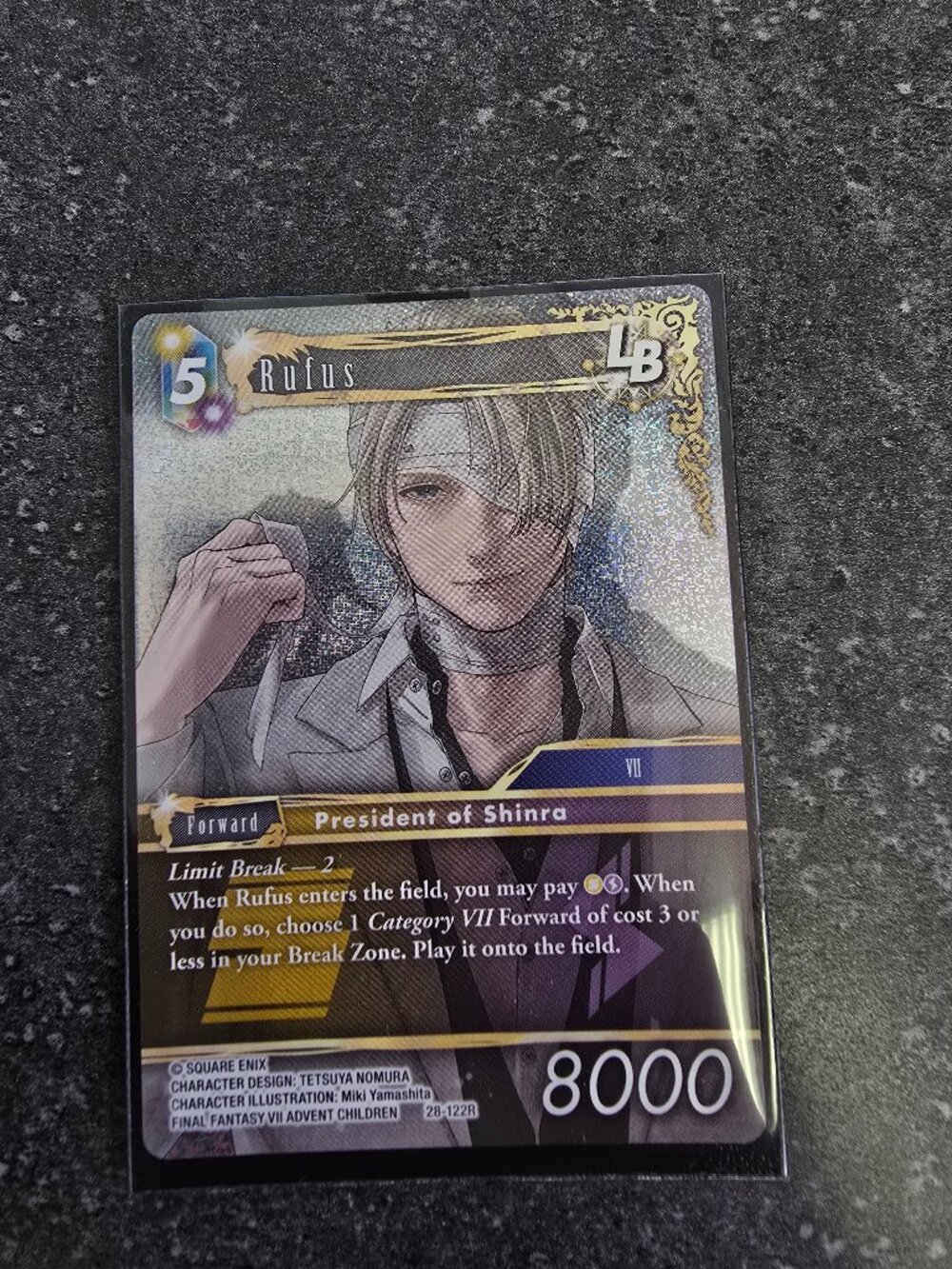 Final Fantasy TCG - Rufus (28-122R) Full Art Foil Limit Break Card - FF VII